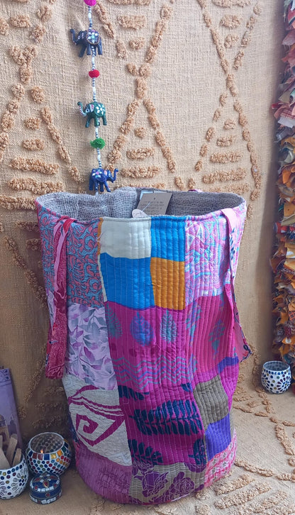 CESTO MAGiCOS al ser MULTIUSOS PATCHORK CON YUTE,MULTIFUNCIONAL CON ESTAMPADOS ÚNICOS,ENVÍO GRATIS SIN PEDIDO MÍNIMO.