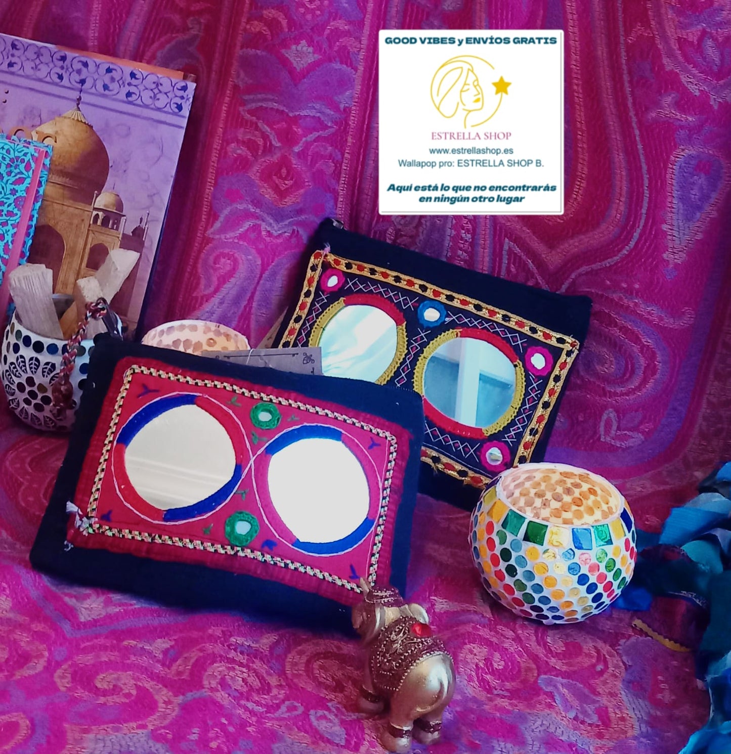 NECESER BANJARA ESPEJOS ESENCIA ARTESANAL DE LA CULTURA BANJARA. ENVÍO GRATIS SIN PEDIDO MÍNIMO.