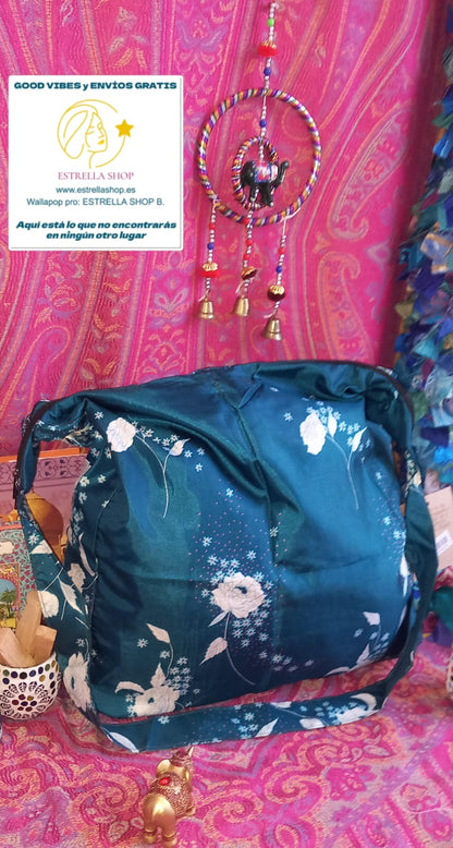 BOLSO SEDA CON CREMALLERA,AUTÉNTICA ARTESANÍA INDIA CON MÁGICOS COLORES.ENVÍO GRATIS SIN PEDIDO MÍNIMO.