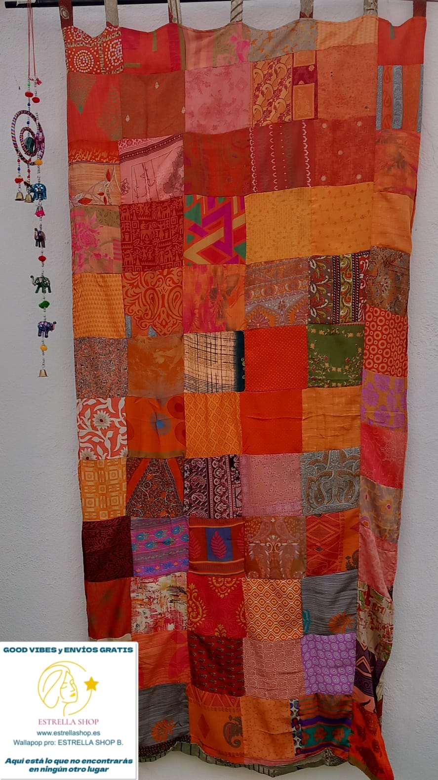 Cada cortina está organizada con de tela a juego de doble cara. Puede usarla por la cara que más le guste. Con estas coloridas cortinas se puede crear un ambiente bohemio acogedor en un instante.&nbsp; Perfecta para ventana o como cortina de puerta, se pueden decorar con estas cortinas de aspecto oriental pero también camas con dosel y asientos.