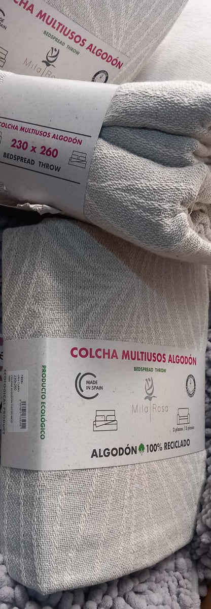 JARAPA Y COLCHA MULTIUSOS 230X260 ALGODÓN 100X100 ES UN PRODUCTO ECOLÓGICO Y ARTESANAL.ENVÍO GRATIS SIN PEDIDO MÍNIMO.