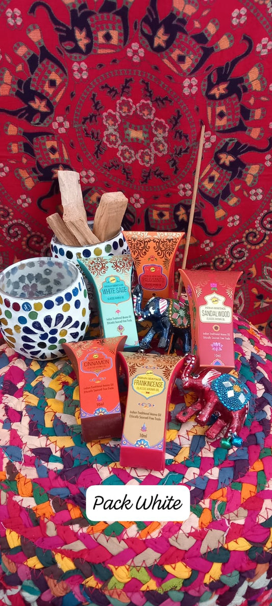 Pack lote de 5 aceites aromáticos Indian Heritage set 