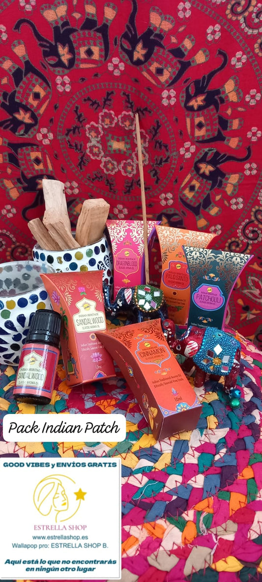 Pack lote de 5 aceites aromáticos Indian Heritage set 