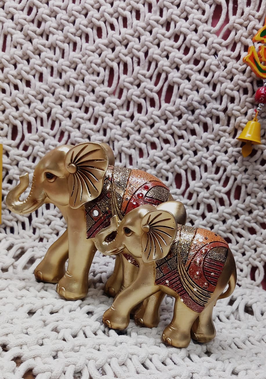 FIGURA TALISMÁN ELEFANTE MAMÁ Y BEBÉ DRAGA pieza con gran simbolismo y belleza artesanal.Envío gratis sin pedido mínimo.
