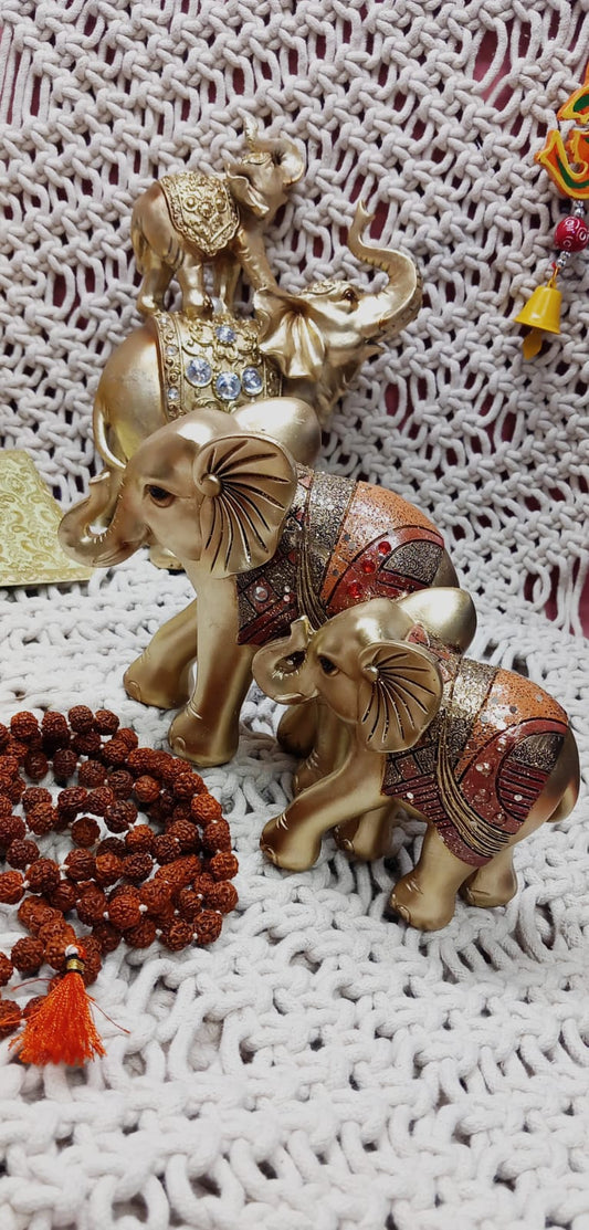 FIGURA TALISMÁN ELEFANTE MAMÁ Y BEBÉ DRAGA pieza con gran simbolismo y belleza artesanal.Envío gratis sin pedido mínimo.