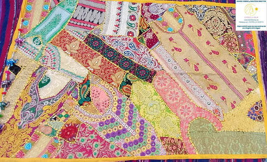 GRAN TAPIZ PATCHWORK DE 150X100CM TAMBIÉN COMO CAMINO,JOYA TEXTIL.ENVÍO GRATIS SIN MÍNIMOS.