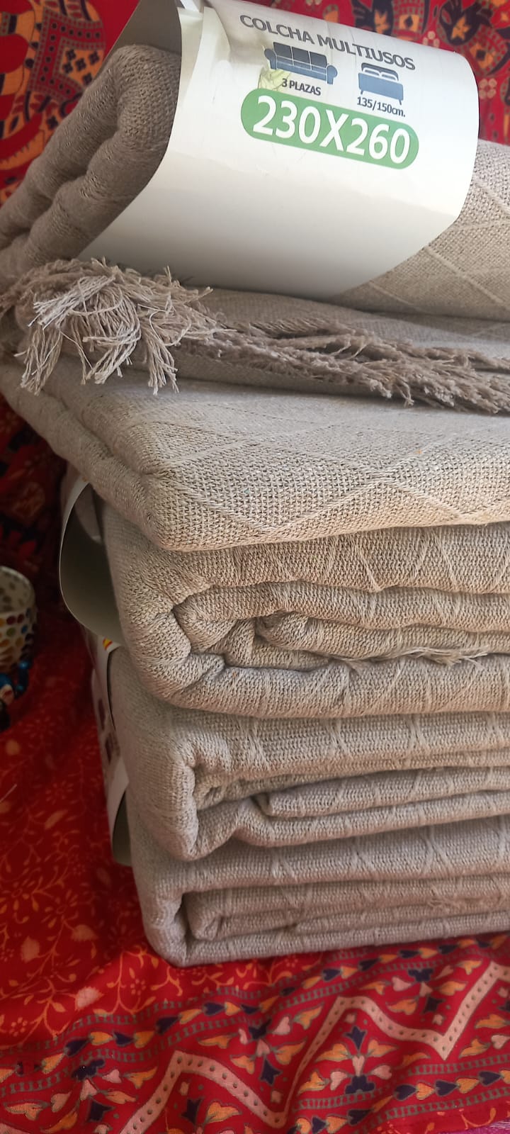 JARAPA CAMEL Y COLCHA MULTIUSOS 230X260 ALGODÓN 85% ES UN PRODUCTO ECOLÓGICO Y ARTESANAL.ENVÍO GRATIS SIN PEDIDO MÍNIMO.