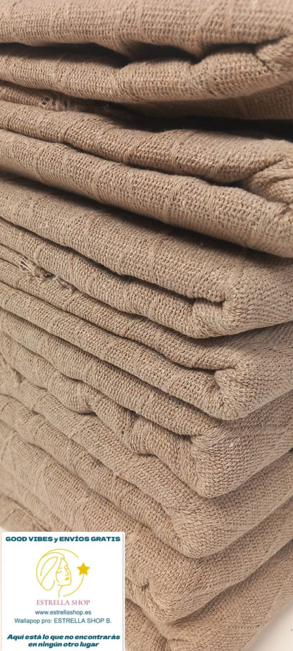 JARAPA CAMEL Y COLCHA MULTIUSOS 230X260 ALGODÓN 85% ES UN PRODUCTO ECOLÓGICO Y ARTESANAL.ENVÍO GRATIS SIN PEDIDO MÍNIMO.