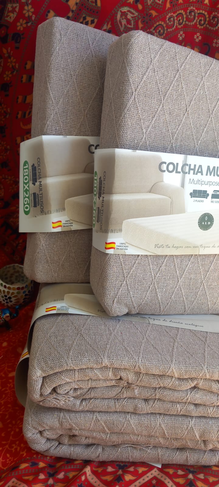 JARAPA CAMEL Y COLCHA MULTIUSOS 230X260 ALGODÓN 85% ES UN PRODUCTO ECOLÓGICO Y ARTESANAL.ENVÍO GRATIS SIN PEDIDO MÍNIMO.