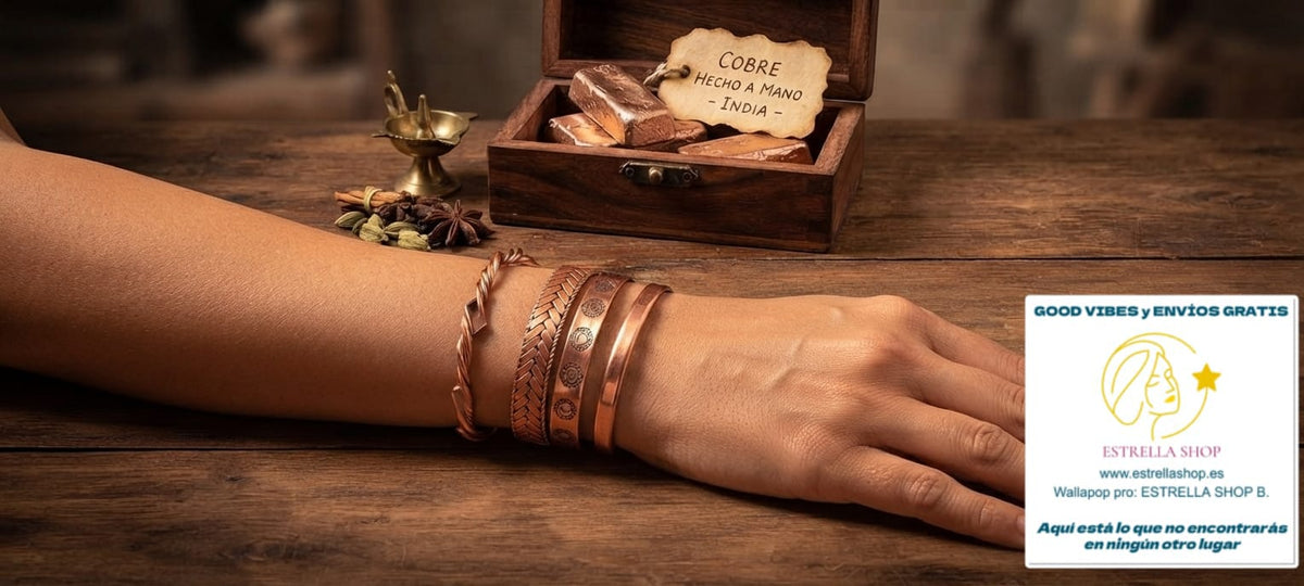 Preciosa y original pulsera de cobre con un espectacular trabajo manual de estilo cadena.15MM.

Hecha en Nepal

ENVÍO GRATIS SIN PEDIDO MÍNIMO.