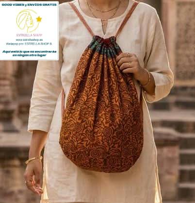 Mochila Saree de estilo bohemio: lleva un poquito de magia contigo,envío gratis sin pedido mínimo.