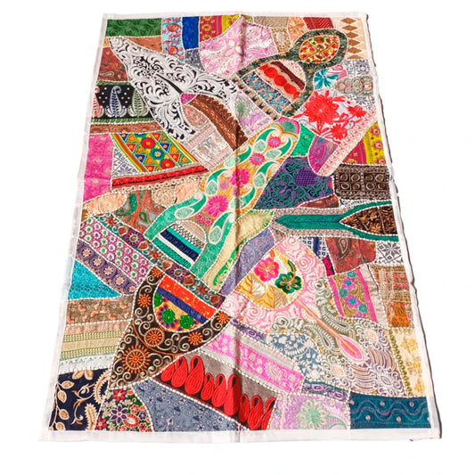 GRAN TAPIZ PATCHWORK DE 150X100CM TAMBIÉN COMO CAMINO,JOYA TEXTIL.ENVÍO GRATIS Y PRECIO SIN COMPETENCIA.