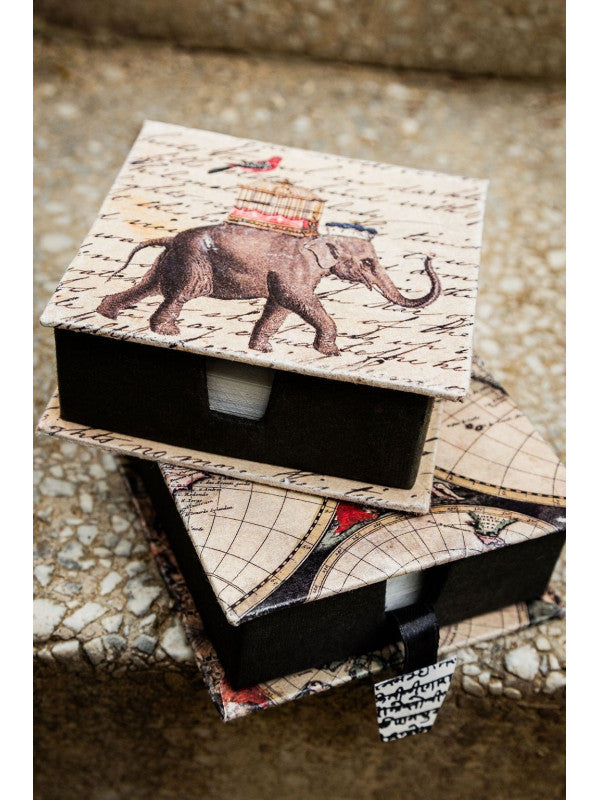 CAJITA CON BLOC ARTESANAL.MUCHO MÁS QUE UNA LIBRETA,UN TESORO.ENVÍO GRATIS.