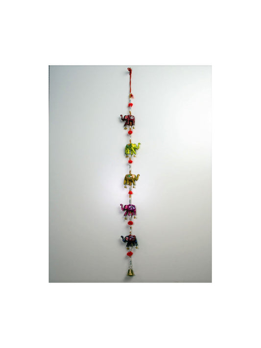 Colgador 5 elefantes de la suerte con espejitos.Envío Gratis. Símbolo de liberación de obstáculos y sabiduría.