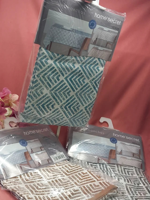 MANTEL ANTIMANCHAS A ELEGIR ENTRE 3 COLORES PARA MESA REDONDA,ENVÍO GRATIS.
