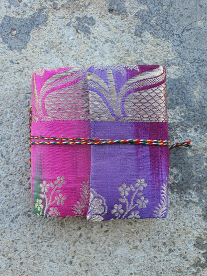 LIBRETA SILK MINI ideal para detalles de eventos diferentes,artesanía India.Disponibilidad de grandes canntidades....y envío gratis.