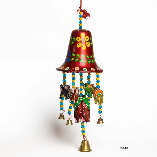 COLGADOR DECORACIÓN CON ELEFANTES DE LA SUERTE Y CAMPANA,RICO SÍMBOLISMO DE BUENA SUERTE,RIQUEZA Y PROTECCIÓN.ENVÍO GRATIS SIN PEDIDO MÍNIMO. 