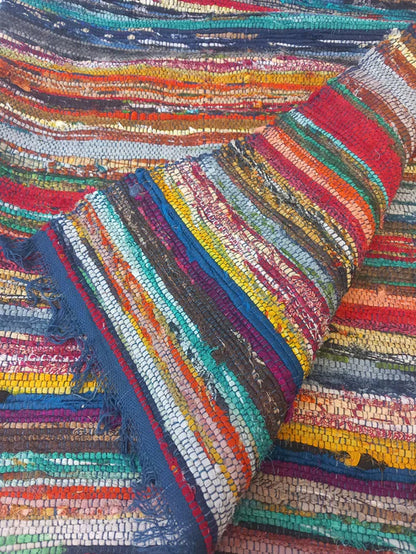 Jarapa Plaid multicolor colores más otoñales con flequito marino. Envío gratis. Precio sin competencia.