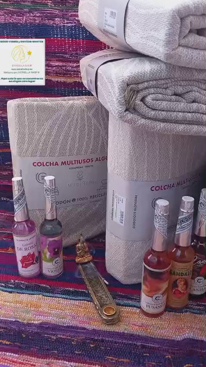 JARAPA Y COLCHA MULTIUSOS 230X260 ALGODÓN 100X100 ES UN PRODUCTO ECOLÓGICO Y ARTESANAL.ENVÍO GRATIS SIN PEDIDO MÍNIMO.