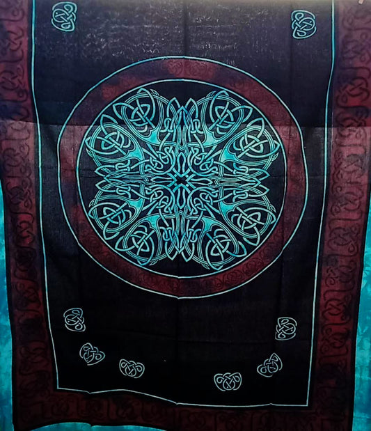 COLCHA MULTIFUNCIÓN AZUL TURQUESA CUBRE ALGODÓN 100% CAMA INDIVIDUAL CON ENVÍO GRATIS SIN PEDIDO MÍNIMO.