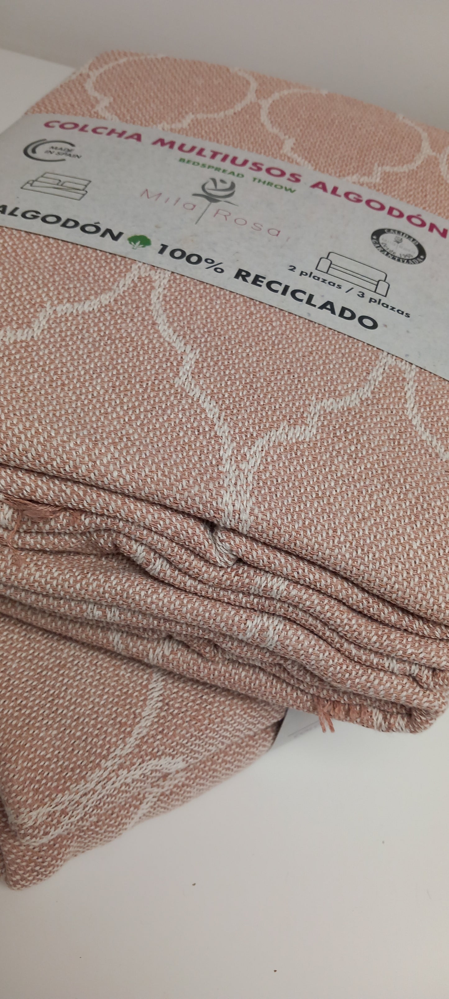 JARAPA COLCHA MULTIUSOS DE ALGODÓN CON FLECOS.230X260CM.ENVÍO GRATIS SIN PEDIDO MÍNIMO