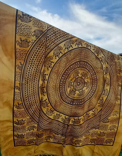 COLCHA MULTIFUNCIÓN O CUBRE MODELO LUZ MANDALA ELEFANTE 100%ALGODÓN 210X240CM.ENVÍO GRATIS SIN PEDIDO MÍNIMO.