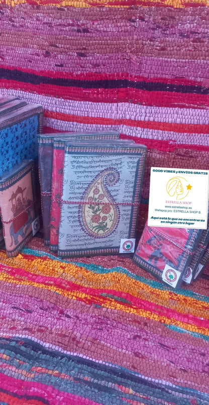 CUADERNO CACHEMIRA INDIA MAGIC PRINT.12X18CM.FUSIONA TRADICIÓN Y FUNCIONALIDAD.ENVÍO GRATIS SIN PEDIDO MÍNMO.