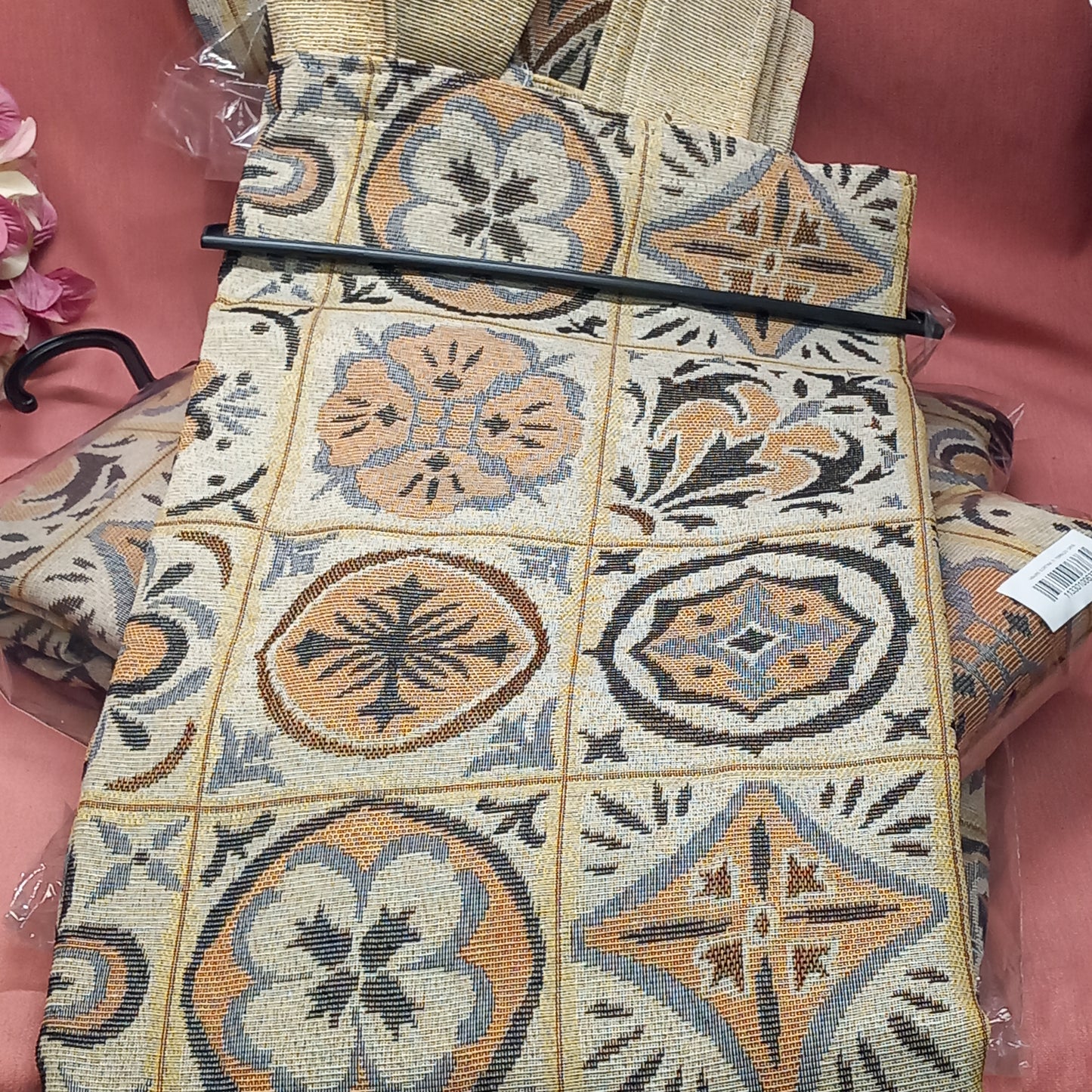 Cortinas confeccionadas con trebillas,multitonos terrazo.Envío Gratis y precio sin competencia