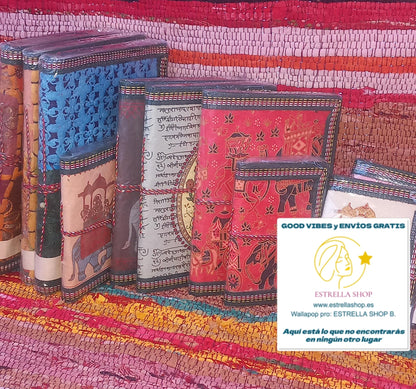 CUADERNO INDIA MAGIC PRINT.12X18CM.FUSIONA TRADICIÓN Y FUNCIONALIDAD.ENVÍO GRATIS SIN PEDIDO MÍNMO.