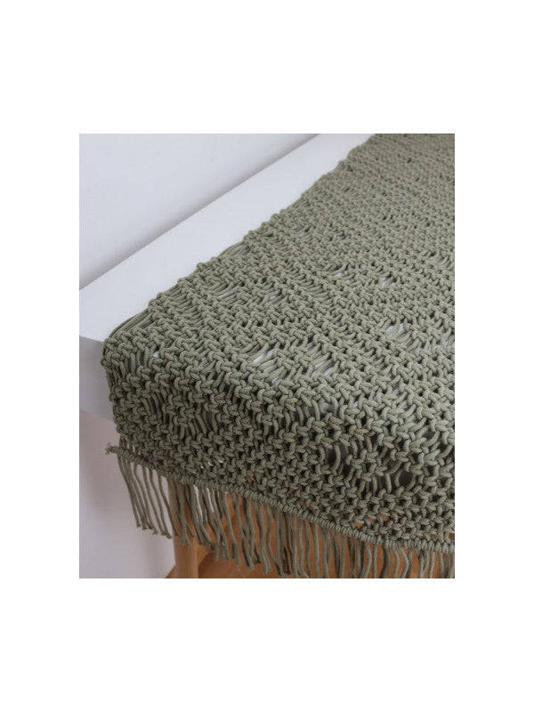 TAPIZ CAMINO DE MESA O CUBRECAMA HECHO ARTESANALMENTE EN INDIA MACRAMÉ 100%AUTÉNTICO Y CON ALMA.ENVÍO GRATIS SIN PEDIDO MÍNIMO.