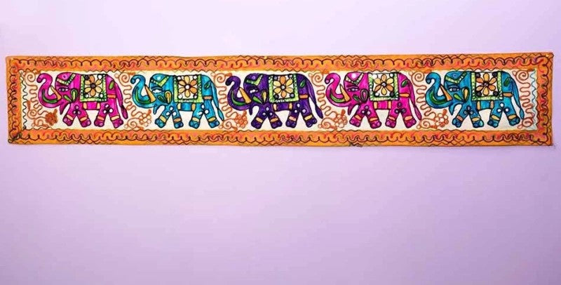 TAPIZ ELEFANTES BORDADOS ARTESANALMENTE EN INDIA DA VIDA A CUALQUIER ESPACIO.ENVÍO GRATIS.