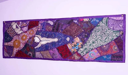 TAPIZ PATCHWORK 48X148cms ELABORADO ARTESANALMENTE EN INIDIA,ENVÍO GRATIS SIN PEDIDO MÍNIMO.