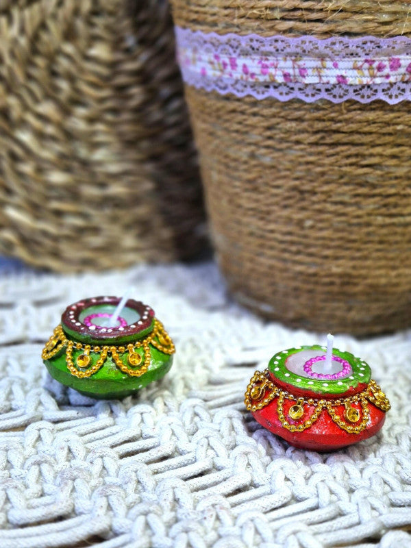 VELA ARTESANA TERRACOTA,ARTESANÍA INDIA HECHA CON ALMA. ENVÍO GRATIS.