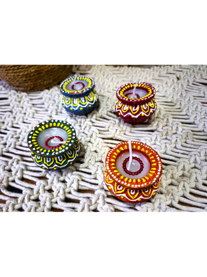 VELA ARTESANA TERRACOTA,ARTESANÍA INDIA HECHA CON ALMA. ENVÍO GRATIS.