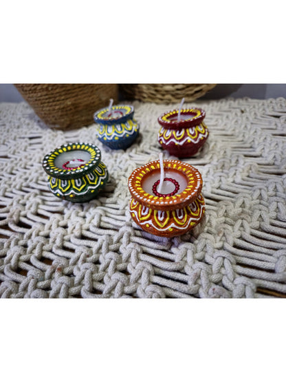 VELA ARTESANA TERRACOTA,ARTESANÍA INDIA HECHA CON ALMA. ENVÍO GRATIS.